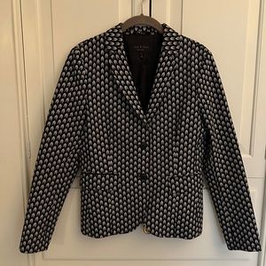 rag & bone black and white blazer, size 6